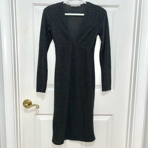 Grey V-neck Sweater Dress Junior’s M